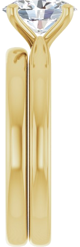 Sužadėtuvių Žiedas 14k yellow gold Oval 8mm x 6mm (9)