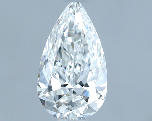 0.7 carat F-VS2 Natūralus Pear Deimantas (1)