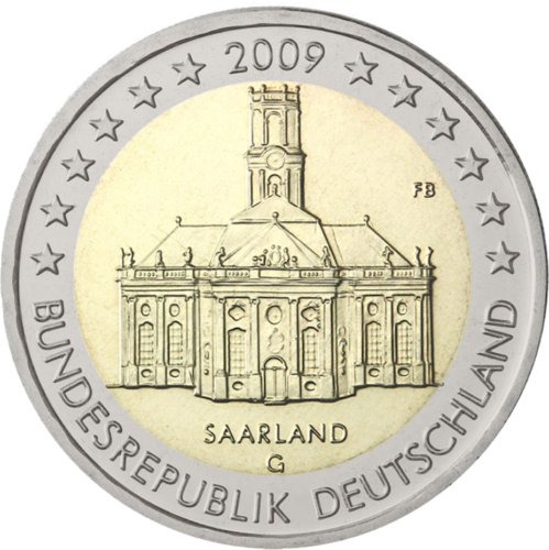 2009 Германия Саар монета 2 евро (1)