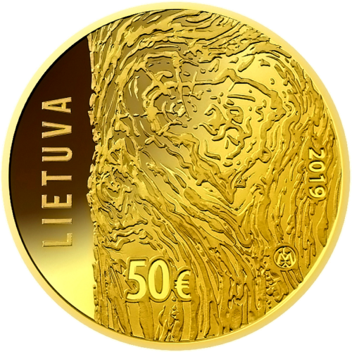 2019 Литва Златна монета от 50 евро Движение за борба за свобода на Литва (1)