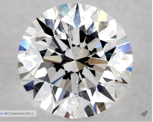 0.55 carat E-SI1 Excellent cut Natūralus Round Deimantas (1)
