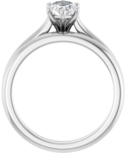 Sužadėtuvių Žiedas „Accented“ 10k white gold Marquise 10mm x 5mm (7)