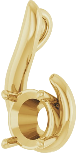 Pakabukas „Freeform“ 14k yellow gold Round 8mm (2)