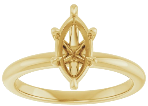 Sužadėtuvių Žiedas „Claw-Prong“ 10k yellow gold Marquise 10mm x 5mm (3)