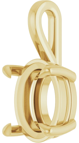Pakabukas „Solitaire“ 14k yellow gold Oval 9mm x 7mm (2)