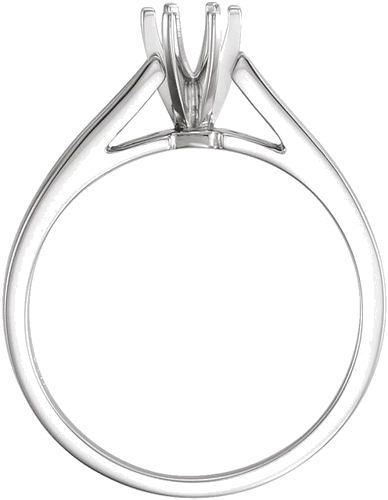 Sužadėtuvių Žiedas „Solitaire“ 14k white gold Round 4.1mm (2)
