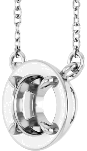 Pakabukas „Claw-Prong Solitaire Bezel-Style“ 925 Sidabro Round 6mm (2)