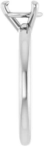 Sužadėtuvių Žiedas „Solitaire“ 14k white gold Round 6.5mm (4)