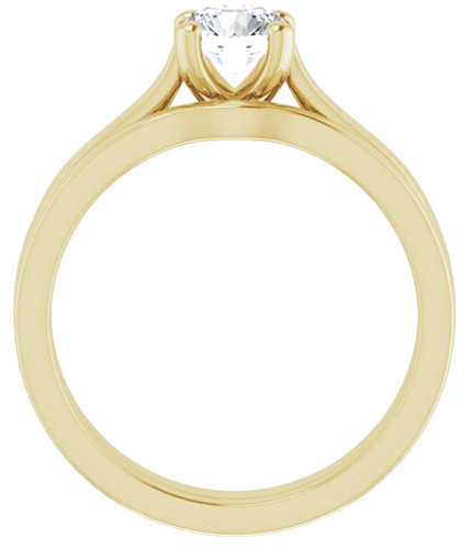 Sužadėtuvių Žiedas 18k yellow gold Round 5.5mm (7)