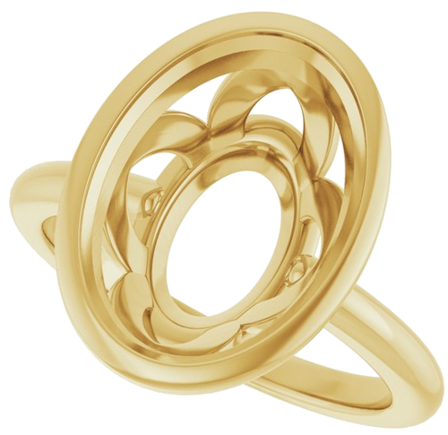 Sužadėtuvių Žiedas „Bezel-Set“ 14k yellow gold Oval 14mm x 10mm (5)