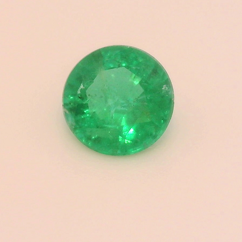 0.38 carat GREEN Round Smaragdas (1)