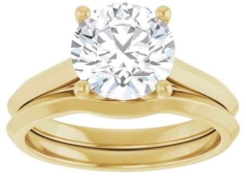 Sužadėtuvių Žiedas „Claw-Prong“ 14k yellow gold Round 8.2mm (8)