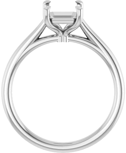 Sužadėtuvių Žiedas „Claw-Pong“ 14k white gold Emerald 8mm x 6mm (2)