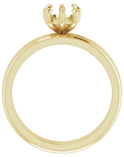 Sužadėtuvių Žiedas „Solitaire“ 585 Geltonojo Aukso Emerald 7mm x 5mm (7)