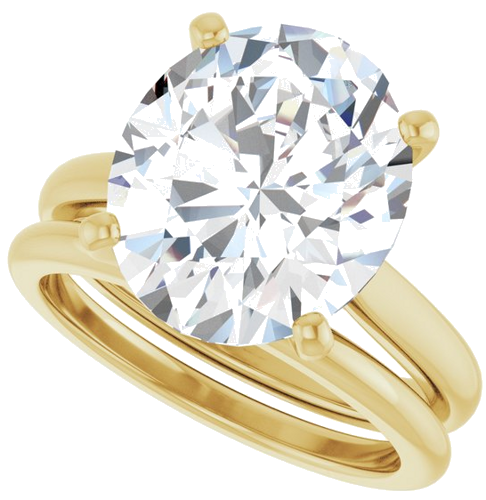Sužadėtuvių Žiedas 14k yellow gold Oval 13mm x 11mm (10)