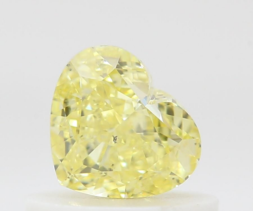 0.51 carat Fancy Intense Yellow-SI2 Natūralus Heart Deimantas (1)