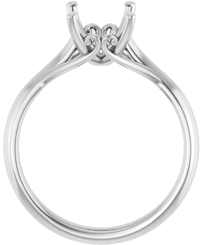 Sužadėtuvių Žiedas „Solitaire“ 14k white gold Emerald 9mm x 7mm (2)