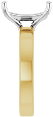 Sužadėtuvių Žiedas „Solitaire“ 14k yellow/white gold Emerald 11mm x 9mm (4)
