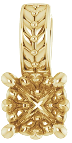 Pakabukas „Solitaire“ 417 Geltonojo Aukso Round 4.1mm (1)