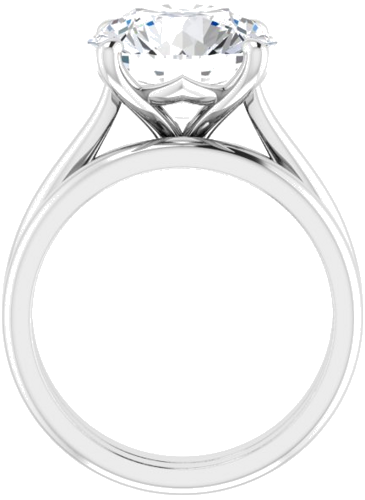 Sužadėtuvių Žiedas „Solitaire“ 14k white gold Round 11mm (7)