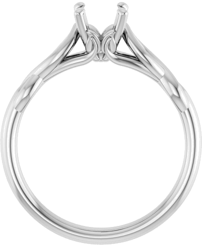 14K White  5.8 mm Round Solitaire Engagement Ring Mounting (2)