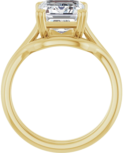 Sužadėtuvių Žiedas „Double Claw-Prong Solitaire“ 10k yellow gold Emerald 10mm x 8mm (7)