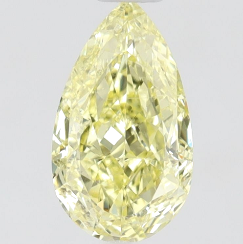 0.5 carat Fancy  Yellow-VS2 Natūralus Pear Deimantas (1)