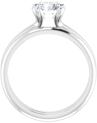 Sužadėtuvių Žiedas „Solitaire“ 585 Baltojo Aukso Round 7.4mm (5)