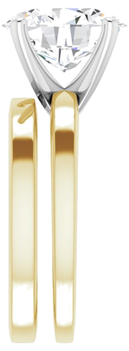 Sužadėtuvių Žiedas „Solitaire“ 585 Baltojo Ir Geltonojo Aukso Oval 11mm x 9mm (9)