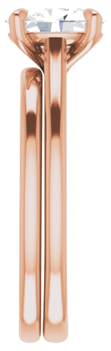 Sužadėtuvių Žiedas „Solitaire“ 585 Rožinis Aukso Oval 8mm x 6mm (9)