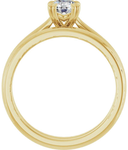 Sužadėtuvių Žiedas „Double Claw-Prong“ 10k yellow gold Round 5.2mm (7)