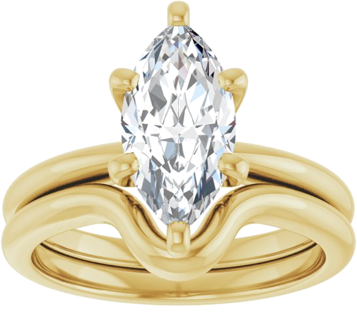 14K Yellow  12x6 mm Marquise Solitaire Engagement Ring Mounting (8)