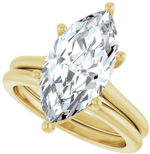 Sužadėtuvių Žiedas 14k yellow gold Marquise 16mm x 8mm (10)