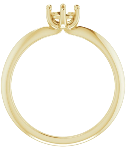 Sužadėtuvių Žiedas „Solitaire“ 14k yellow gold Round 5.2mm (2)