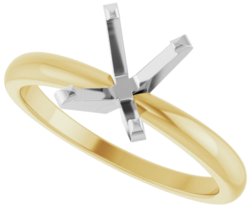Sužadėtuvių Žiedas „Solitaire“ 14k yellow/white gold Oval 9mm x 7mm (5)