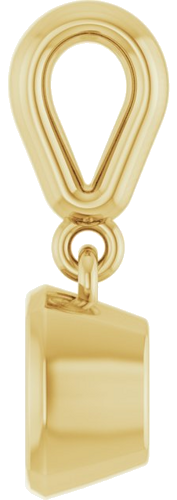 14K Yellow  5 mm Cushion Pendant Mounting (3)