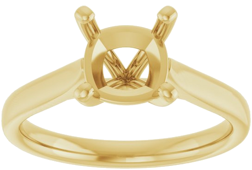 Sužadėtuvių Žiedas „Solitaire“ 585 Geltonojo Aukso Cushion 7mm (3)