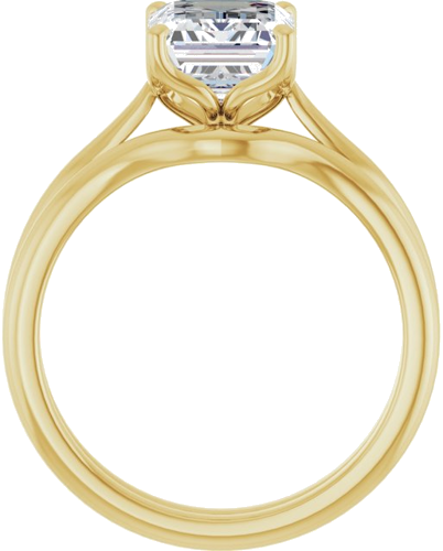 14K Yellow  9x7 mm Emerald Solitaire Engagement Ring Mounting (7)