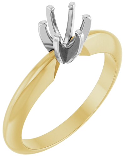 Sužadėtuvių Žiedas „Solitaire“ 14k yellow/white gold Round 4.8mm (1)
