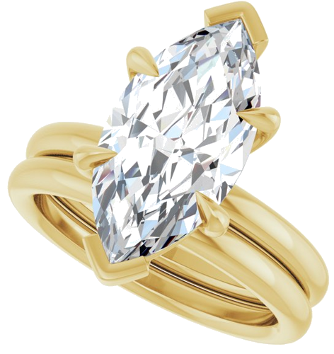 Sužadėtuvių Žiedas „Claw-Prong Solitaire“ 14k yellow gold Marquise 16mm x 8mm (10)