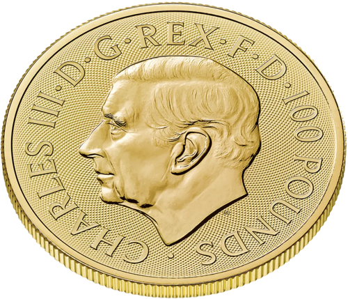 1 oz Королевские Звери Тюдоров: Ричмондская борзая 2025 золотая монета (4)