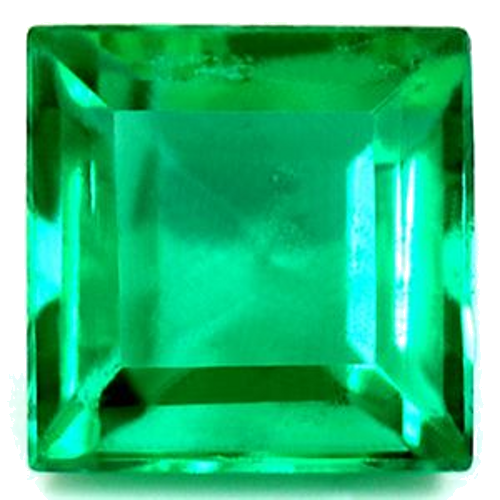 0.66 carat GREEN Square Smaragdas (1)