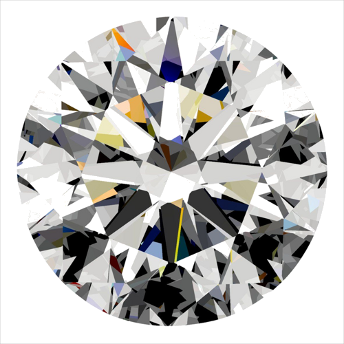 0.5 carat E-VS2 Excellent cut Natūralus Round Deimantas (1)