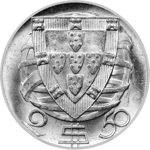 2.5 Escudo Portugalija (1932-1951) sidabrinė moneta (2)