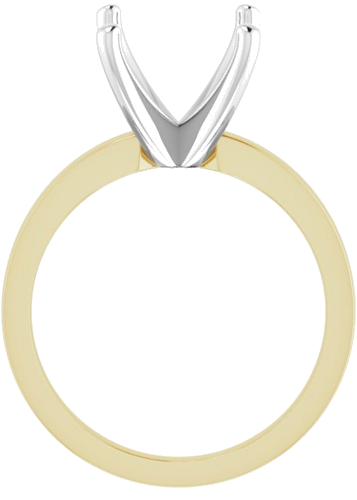 Sužadėtuvių Žiedas „Solitaire“ 585 Baltojo Ir Geltonojo Aukso Oval 12mm x 10mm (2)