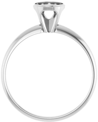 Sužadėtuvių Žiedas „Bezel-Set Solitaire“ 14k white gold Round 5.8mm (2)