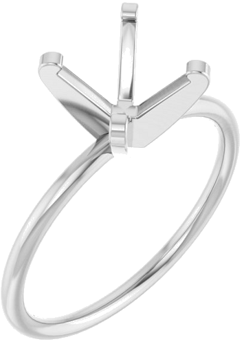 Sužadėtuvių Žiedas „Solitaire“ 14k white gold Round 8mm (1)