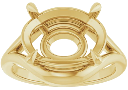 Sužadėtuvių Žiedas „Claw-Prong Solitaire“ 14k yellow gold Oval 14mm x 10mm (3)