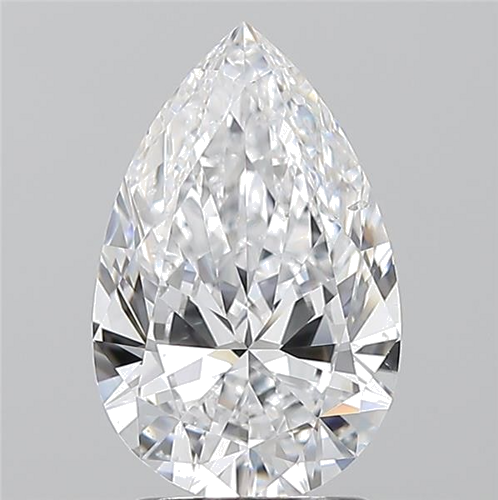 2.01 carat D-SI1 Natūralus Pear Deimantas (1)