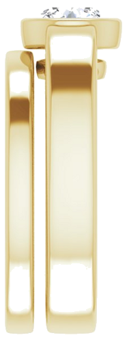 Sužadėtuvių Žiedas „Bezel-Set Solitaire“ 14k yellow gold Round 6mm (9)